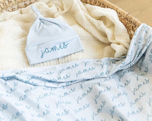 Welcome to the World Personalized Swaddle - Sweet Dreams Collection