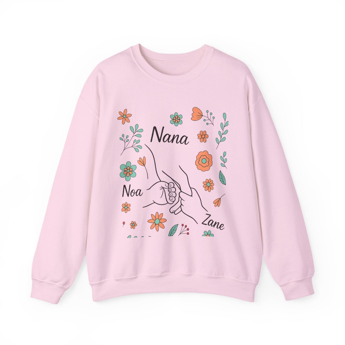 Where Love Lives — Personalized Family Names Keepsake Floral Sweatshirt