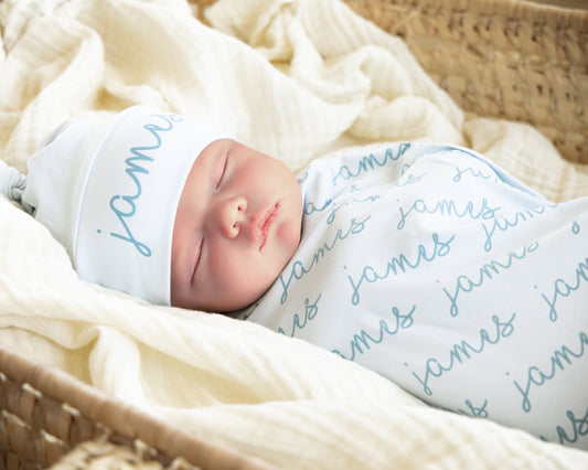 Welcome to the World Personalized Swaddle - Sweet Dreams Collection