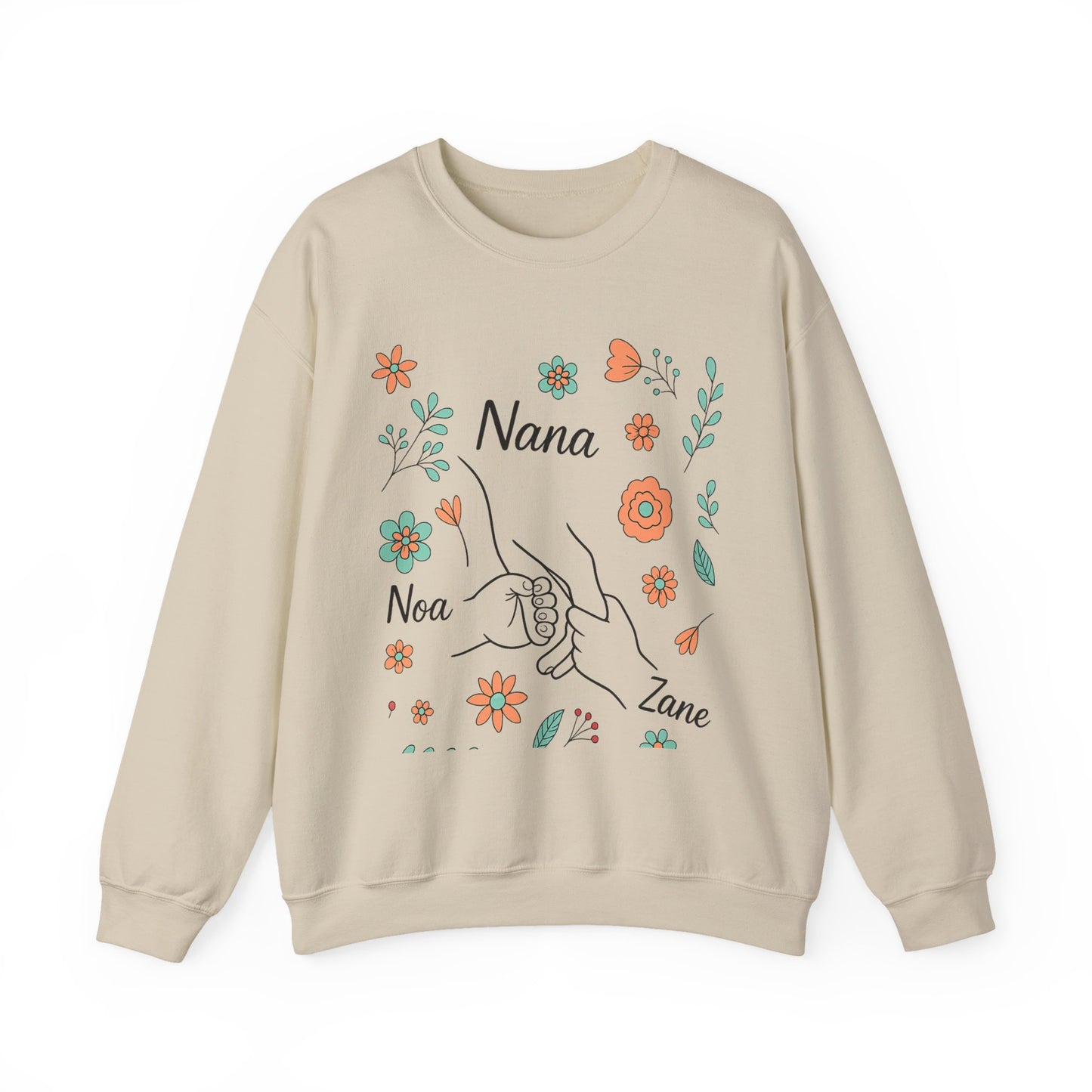Where Love Lives — Personalized Family Names Keepsake Floral Sweatshirt
