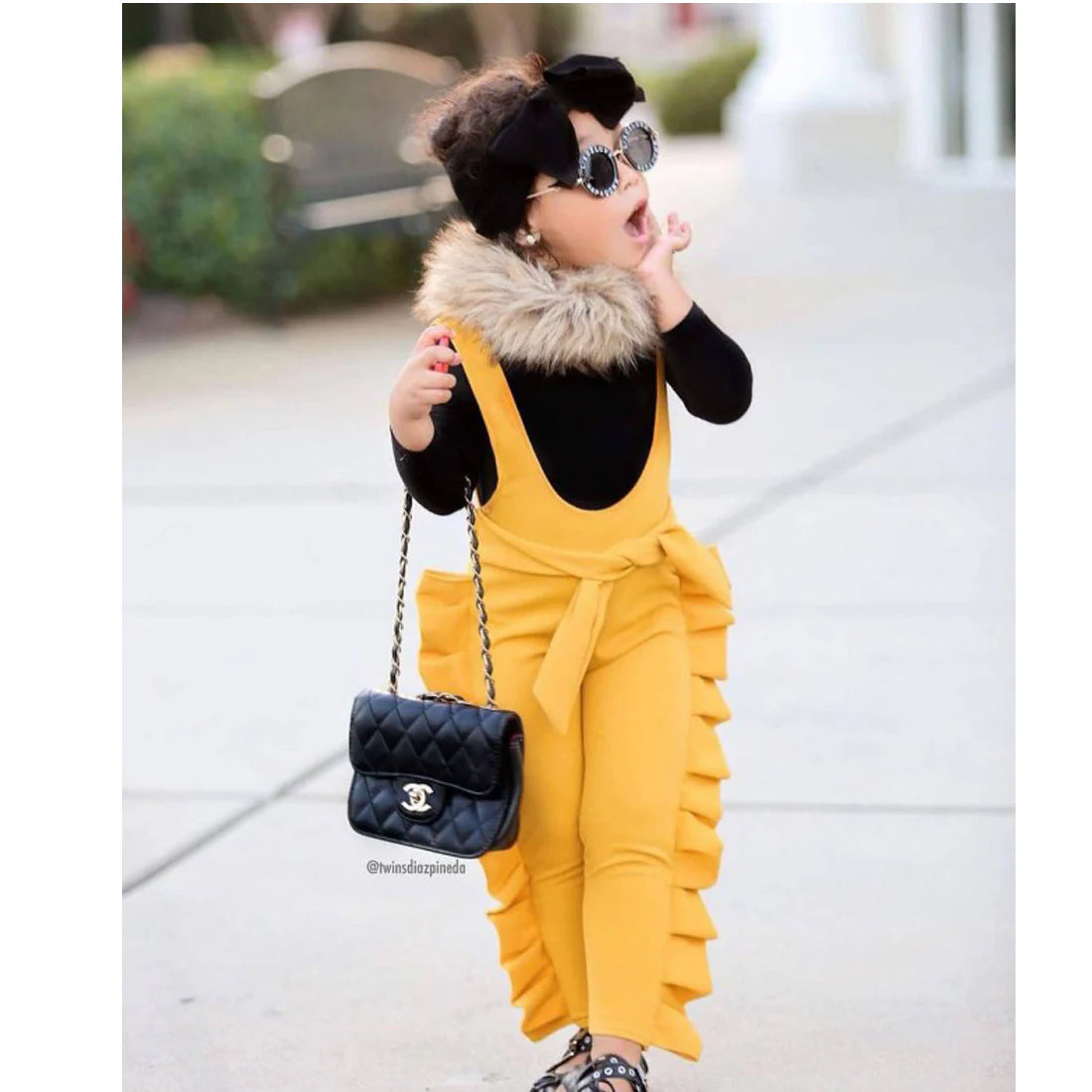 Kids' Apparel Amazon Mustard Cotton Jumpsuits