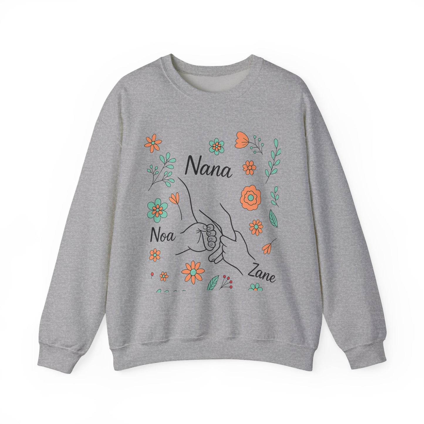 Where Love Lives — Personalized Family Names Keepsake Floral Sweatshirt