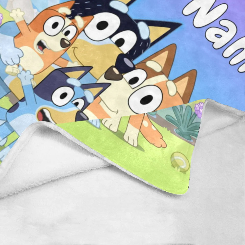 Bluey Grandchild Snuggle Blanket — A Personalized Memory Keepsake