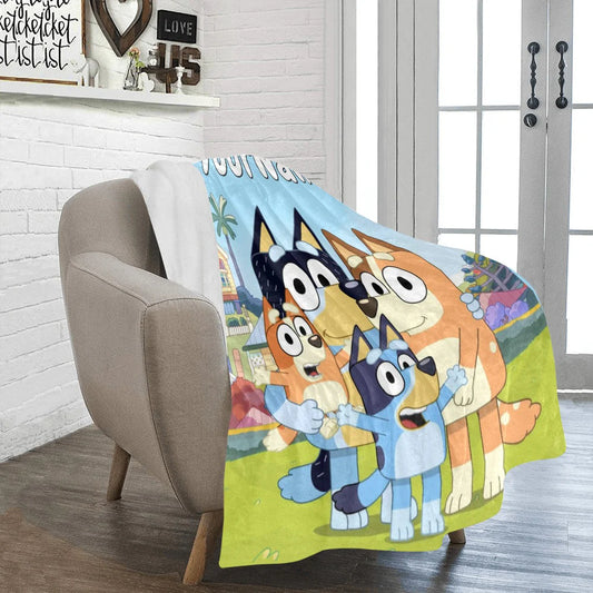 Personalized Bluey Blanket for Grandchildren