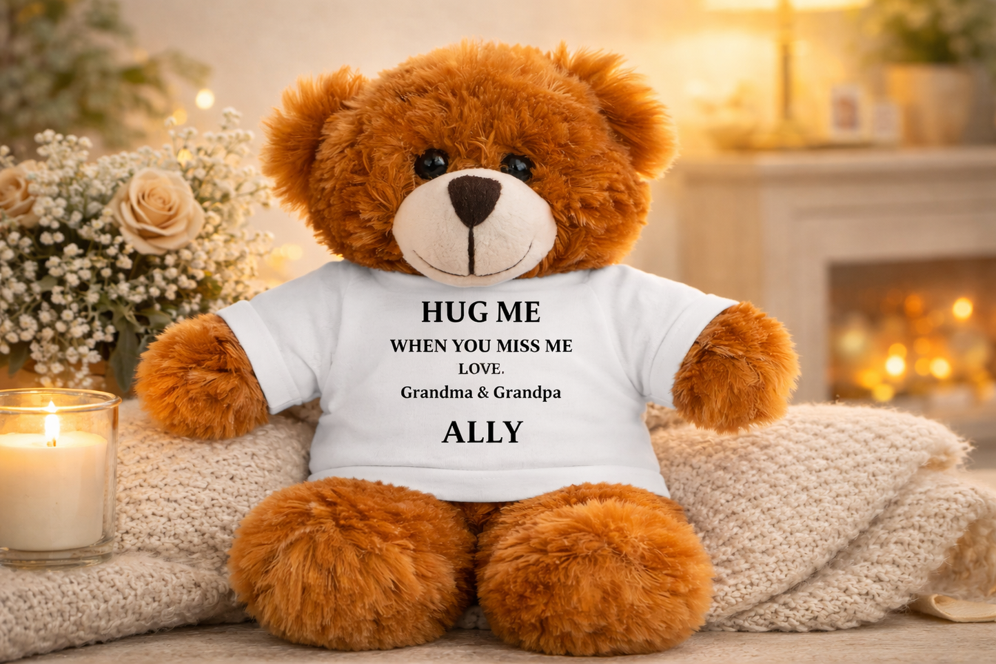 Hugs That Last — Personalized Grandchild Keepsake Bear
