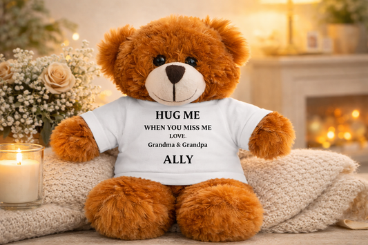 Hugs That Last — Personalized Grandchild Keepsake Bear