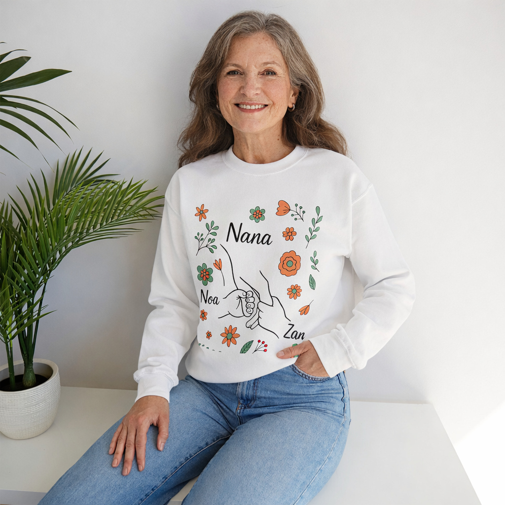 Where Love Lives — Personalized Family Names Keepsake Floral Sweatshirt