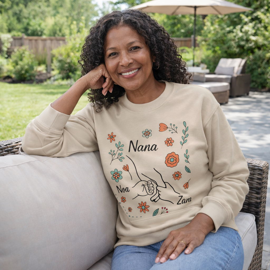 Where Love Lives — Personalized Family Names Keepsake Floral Sweatshirt